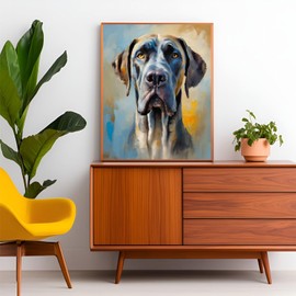 OKSGYTA Paint by Numbers for Adults Great Dane Dog Painting by Number for Adults DIY Digital Painting for Beginners Wall Decor Drawing Art Decor, 40x50cm