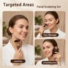Red Sandalwood Face Roller & Leaf Gua Sha Set, Dual