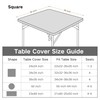 Nacuci Square Fitted Table Cover Elastic Tablecloth 3ft Stretch Spandex
