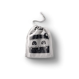 Le Jardin du Lin Printed Cotton Bags with Drawstring, Shopping Bag, Fabric Bag, Fabric Bag, Vegetable Bag, Reusable, Environmentally Friendly, Multipurpose, Foldable, Size: 40 x 50 cm