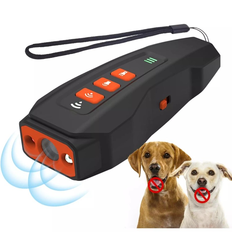 LINKPAL 3-in-1 Rechargable Ultrasonic Training Tool for Dogs Dog Bark