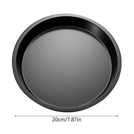 ZONJIE 4 Stücke Pizzablech, Pie Tin Pizzaform, Schwarz Rund Backblech, Backblech Quiche Backform, Antihaftbeschichtet Pizza Flammkuchen, Kuchen, GleichmäßIge Hitze & Leichte Reinigung