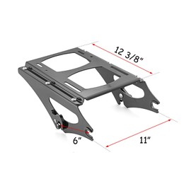 WeiSen Detachable Two-UP Tour Pak Pack Trunk Mount Rack Compatible with Harley Touring Road King Electra Glide Road Glide Street Glide 2009-2013 Black