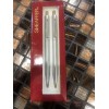 Sheaffer Sentinel Brushed Chrome Ballpoint Pen Set Of Two