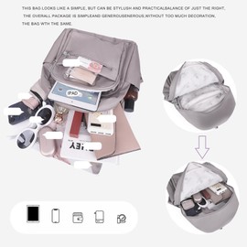 KESUDE Backpack Women's Small Backpack Bag Waterproof School Bag City Backpack Daypacks Nylon Casual Backpack Handbags Backpack School Backpack for Women Everyday School Travel Work, Black720