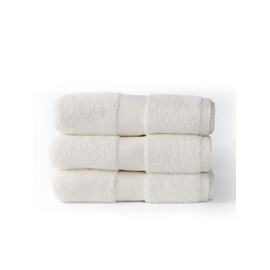 Taka Fabrics 3 Pieces Pack Wave 100% Cotton Towel, Guest Towels Sets (80x50 cm, Ecru)
