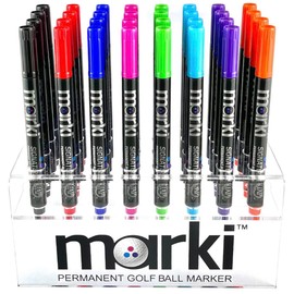Marki Permanent Golf Ball Marker - Designed Specifically for Golfers, 8 Bold Colours Available (Blue)
