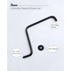 PHASAT 16 Inches Black Shower Head Arm,S Shaped Shower Arm