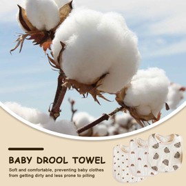 FENQURO Baby Lätzchen, 3 Stück baby lätzchen, Weiche Absorbierende und wasserdicht Halstücher Sabberlätzchen Spucktücher Baby mit Druckknopf für Baby Jungen und Mädchen Kleinkinder