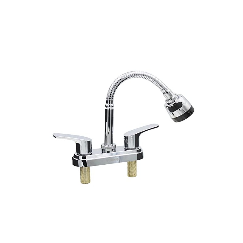 Mezcladora Lavabo Cuerpo Metálico Manerales Pato Flexible