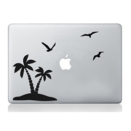 Palm Birds Sticker Laptop Relaxing Holiday Decal Art Compatible with Apple MacBook Decoration
