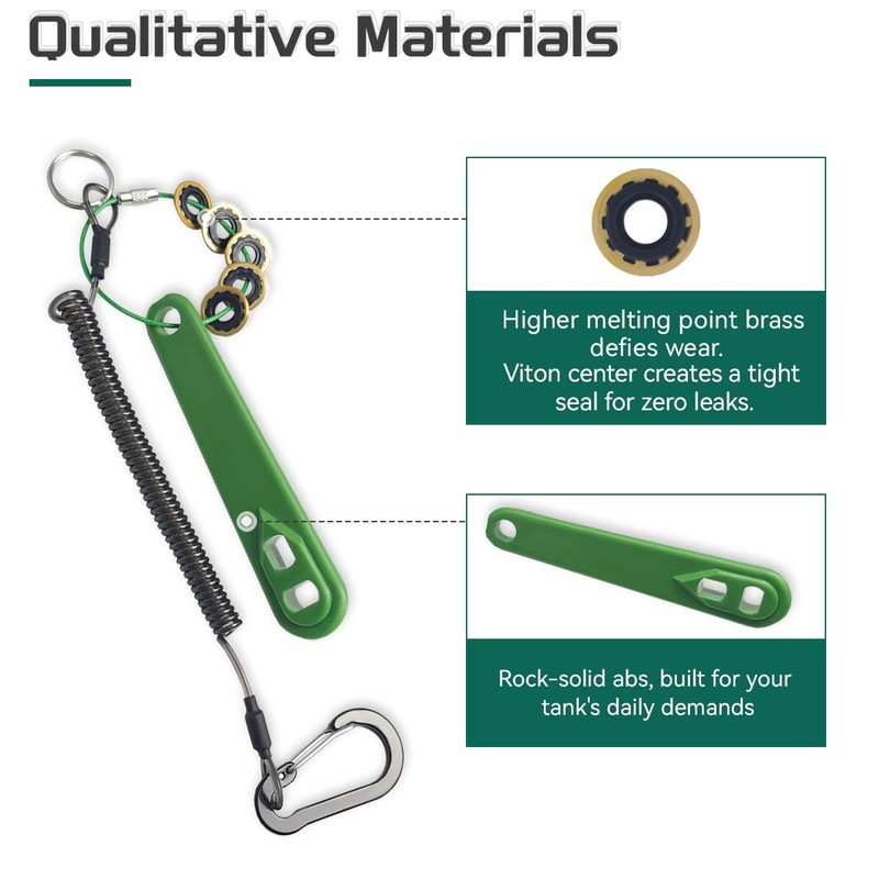 Oxygen Tank Key Fit Oxygen CGA870 Post Valves, ABS Oxygen