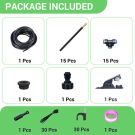 UMETASS 50FT Drip Irrigation System, 360° Adjustable Sprinkler Irrigation Kit, Plant Mister System for Garden Watering (50 Feet)