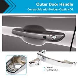 MAX COOL Exterior Outer Door Handles Suitable for Holden Captiva CG 2006-2018 Front Right Side Door Handle