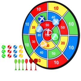 Large Dart Board Set,Dart Board for Kids with 12 Sticky Ball 6 Sticky Dart, Foldable Indoor Outdoor Party Safe Dart Game Toy Sports Gifts