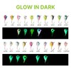 MUUNN 5 Pcs Tungsten Ice Fishing Jigs, More Effective Glow
