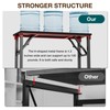 TEMI Small Computer Desk Folding Table - No Assembly, Compact