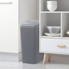 Mayish 20 L Plastic Trash Can, Grey Plastic Swing Top