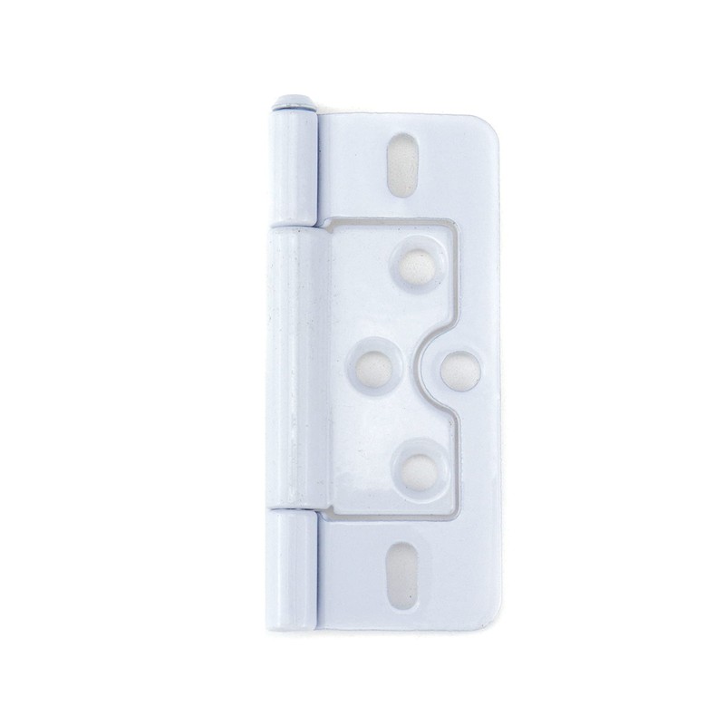 Wealrit 4 pcs White Non-Mortise Hinges Metal Door Hinges Heavy