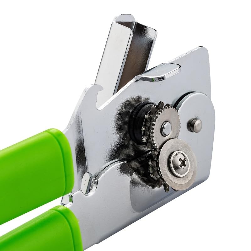 Simple Steel Can Opener - Sturdy Metal Manual Lid Opener,