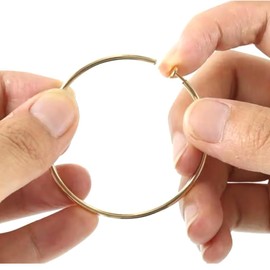 40mm non hole earrings fake ring earrings, Brass