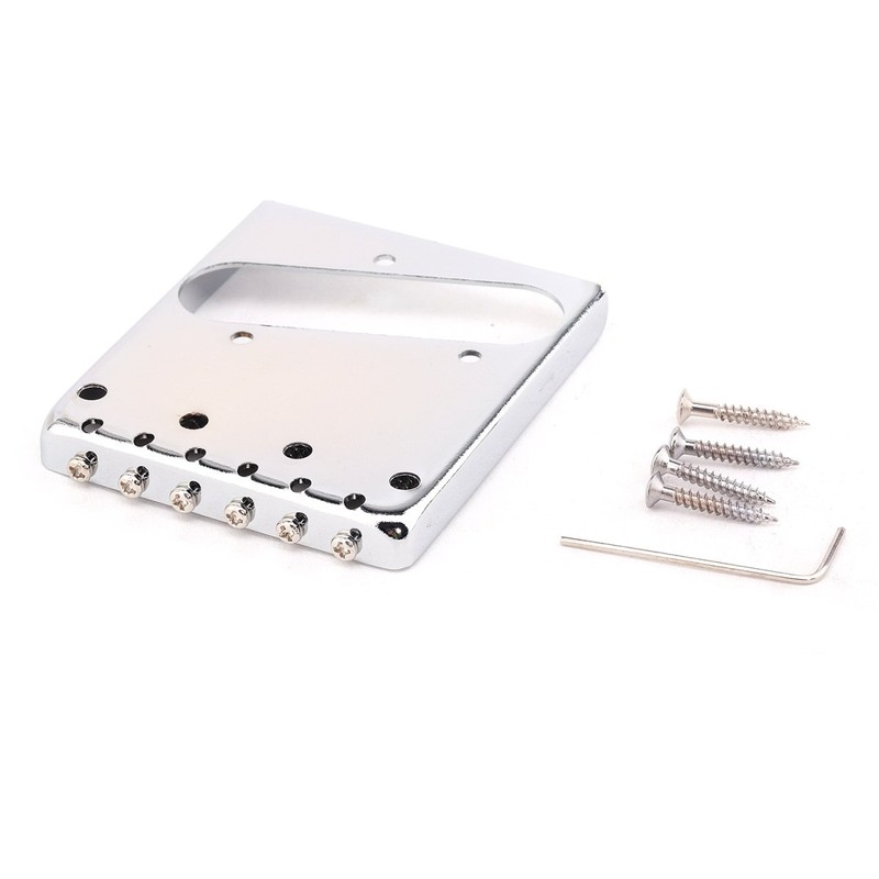 Musiclily Pro 54mm Guitar Telecaster Bridge Assembly with 6 Brass