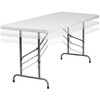 Flash Furniture Kathryn 6' Rectangular Adjustable Plastic Folding Event Table,