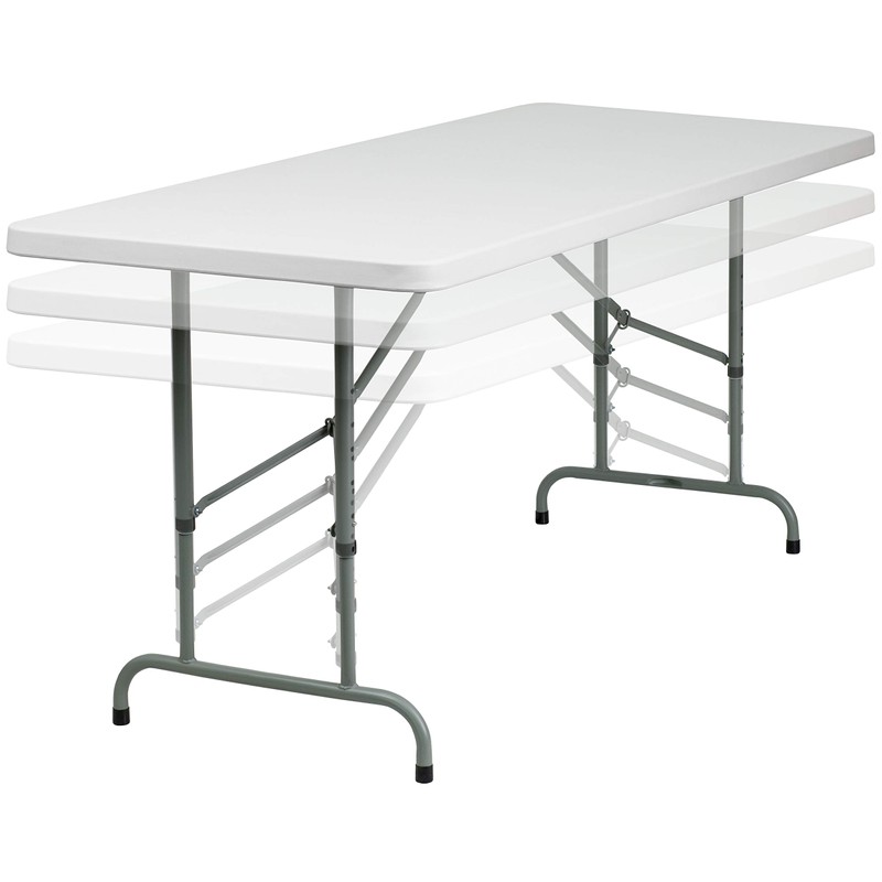 Flash Furniture Kathryn 6' Rectangular Adjustable Plastic Folding Event Table,