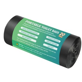 40 PCS Portable Toilet Bags for Camping, Biodegradable Porta Potty Bags - 8 Gallon Thickened Waste Bags Fit for 5 Gallon Bucket, Camping Poop Bag, Trash Bags for Home Boating Travel Outdoor