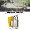 Pointed Beehive Smoker with Heat Protection Board Stainless Steel Bee