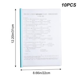 Folder Slider, A4 Sliding Bar Binder, Plastic A4 Sliding Bar Binder, A4 Plastic Report Covers, A4 Sliding Bar Binders, Sliding Bar Binders, A4 Clear A4 Sliding Bar Binders, Pack of 10