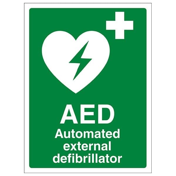 V Safety AED Automated External Defibrillator 150 x 200mm -