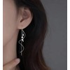 MYHAO 925 Sterling Silver Curve Chain Dangle Earrings Drops for
