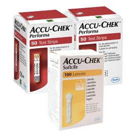 🩸📦 Accu-Chek Performa – Paquete 100 Tiras + 100 Lancetas (Rojo) 💉✨