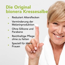 Bionera® Cress Ointment - The Original for Mature Skin | Wonder Weapon Against Age Spots and Pigment Spots | Moisturising Cress Active Ingredient | Fights Hyperpigmentation | Made in Germany (100 ml)