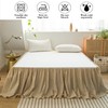 BISELINA French Linen Bed Skirt with Pleated Frills 22-Inch Tailored