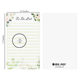 Inkdotpot Pack Of 2 Daily Planner List Undated Notepads, Memo Pad To-Do List Tear Off List Pad- Organizer- Scheduler- Organize Tasks (50 Sheets Each)-3Q