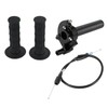CHANGCHENG Dirt Bike Throttle Assembly Aluminum Twist Throttle Handle Grips with Throttle Cable for KLX110/110L/140/140L/140G KX65/85/100/112 2008-2024 Black