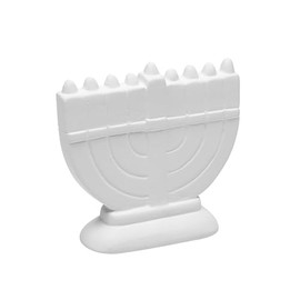 Fun Express 5 1/2" x 5 1/4" DIY Design Your Own Ceramic Hanukkah Menorah - Makes 6