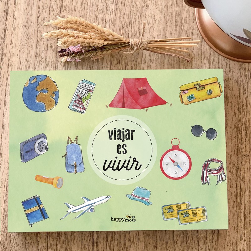 HappyMots - Travel is Vivir - Stick-On and Writing Photo