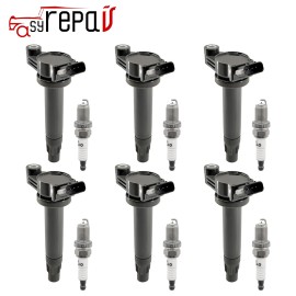 Unbranded 6X Ignition Coil + Iridium Spark Plug for 2004-2008 Lexus ES330 RX400h 3.3L