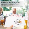 KOMBIUDA 1set Jumbo Giant Playing Cards Extra Large Poker Deck