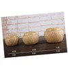 STOBAZA 1pc Bamboo Woven Tea Basket Mini Round Container for