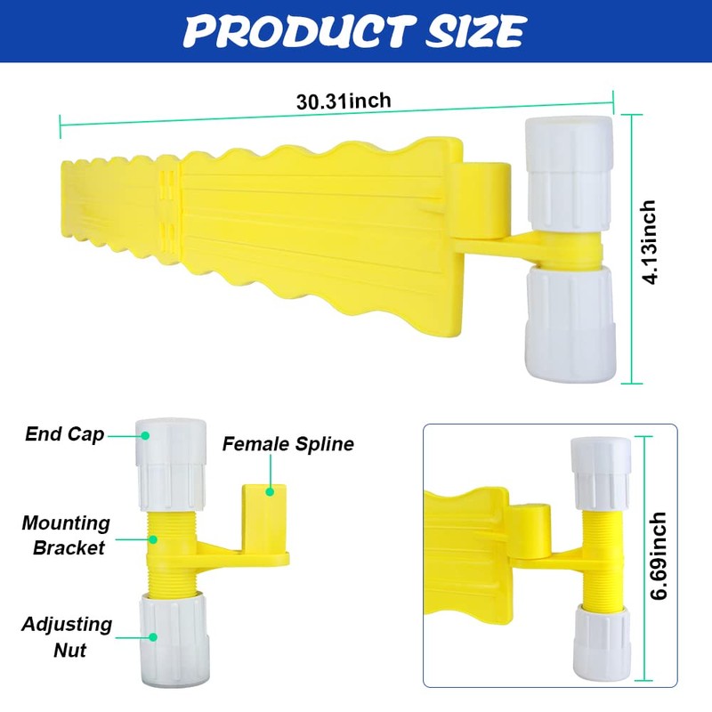 LISINAN Pool Surface Skimmer-Plastic Debris Skimmer,Hands Free Pool Leaf Skimmer,Work