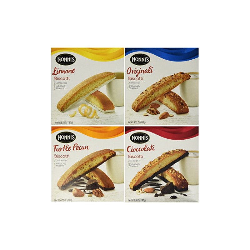 Nonni's Biscotti Variety - (Cioccolati, Limone, Originali, Turtle Pecan), 6.8