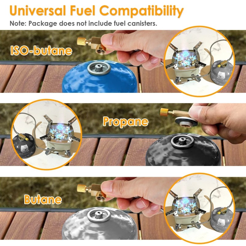 LakeForest Portable Camping Stove Gas Cooking Burner Propane Butane Burner