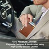 ALLEN & MATE Leather Card Holder Slim Wallet, RFID Blocking