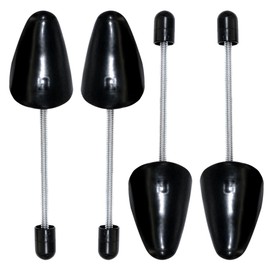 2Pairs 27cm/10.6inch Black Plastic Shoe Tree Stretcher Shaper for Women Adjustable Spring Shoes Boot Holder Shaper Support