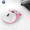Dpisuuk Cute Puppy Rechargeable Silent Wireless Mouse (Pink)