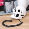 TechMel Telefono De Casa Fijo Forma De Craneo Calavera Blanca